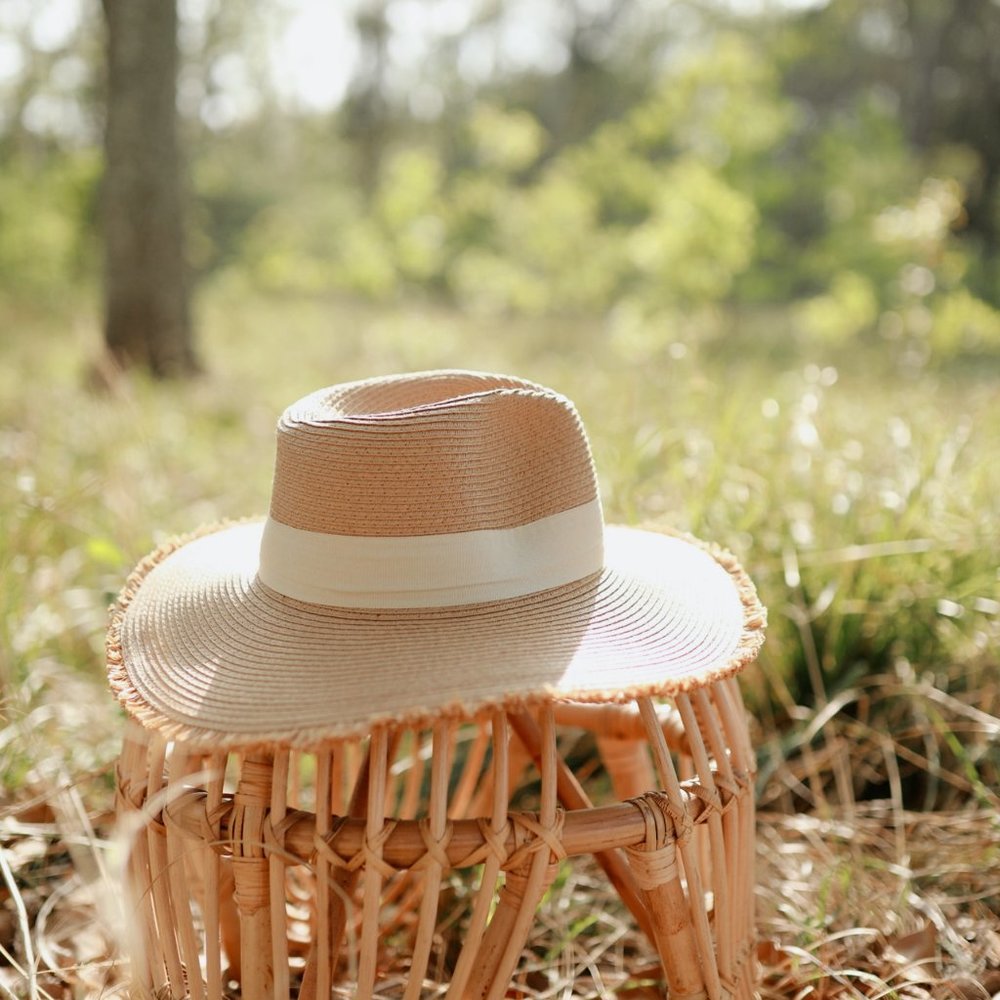 New Beige Floppy Sun Hat